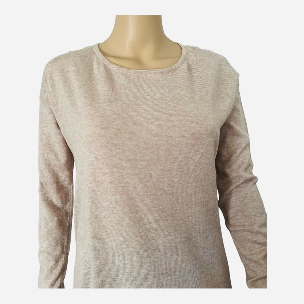 Copper Key cardigan minimalist loose oatmeal/cream long sleeves Women’s S - Picture 2 of 13